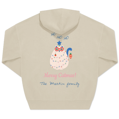 Hoodie Unisex Beige Print achterkant Hoodie Unisex Beige Print achterkant
