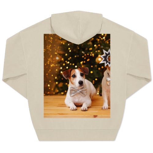Hoodie beige unisexe Imprimé au dos Hoodie beige unisexe Imprimé au dos