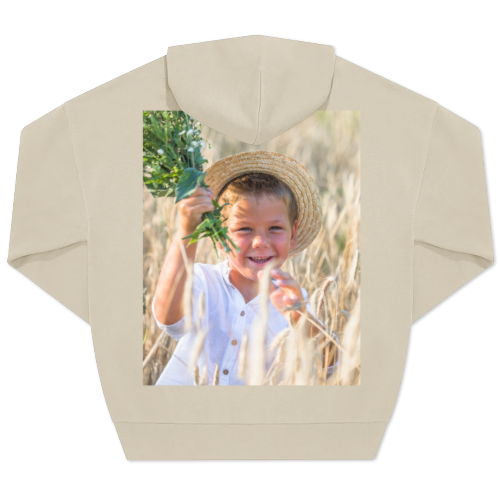 Hoodie beige unisexe Imprimé au dos Hoodie beige unisexe Imprimé au dos