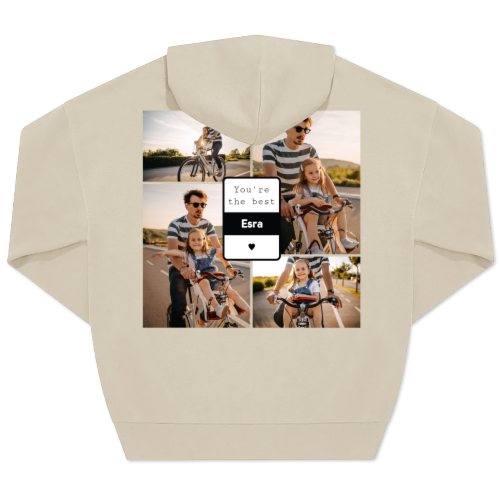 Hoodie Unisex Sand Trykk bagside