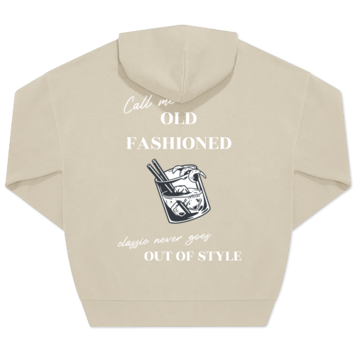 Hoodie beige unisexe Imprimé au dos Hoodie beige unisexe Imprimé au dos