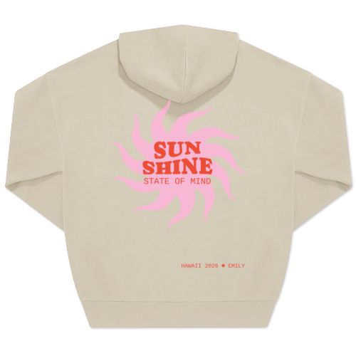 Hoodie Unisex Sand Print back
