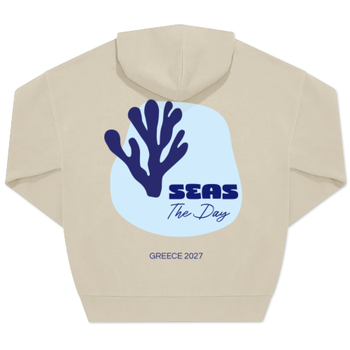 Hoodie Unisex Sand Tryck baksida