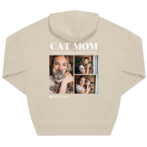 Hoodie beige unisexe Imprimé au dos Hoodie beige unisexe Imprimé au dos