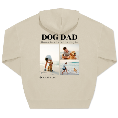 Hoodie Unisex Sand Tryk bagside Hoodie Unisex Sand Tryk bagside