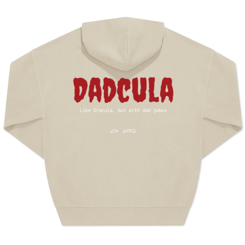 Hoodie Unisex Beige Print achterkant