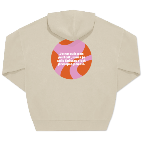 Hoodie beige unisexe Imprimé au dos Hoodie beige unisexe Imprimé au dos