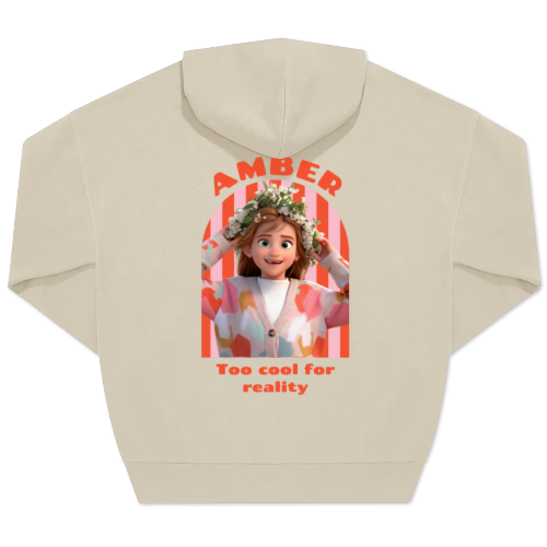 Hoodie Unisex Sand Trykk bagside