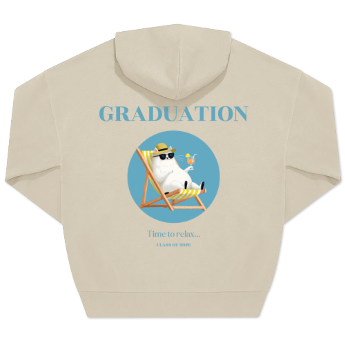 Hoodie beige unisexe Imprimé au dos Hoodie beige unisexe Imprimé au dos