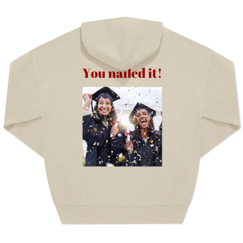 Hoodie beige unisexe Imprimé au dos Hoodie beige unisexe Imprimé au dos