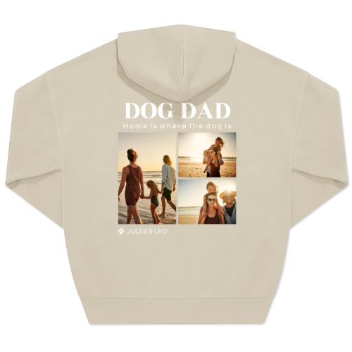 Hoodie Unisex Sand Tryk bagside Hoodie Unisex Sand Tryk bagside