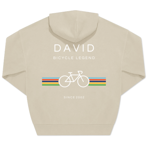 Hoodie Unisex Beige Print achterkant Hoodie Unisex Beige Print achterkant