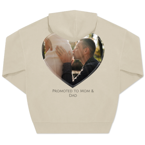 Hoodie beige unisexe Imprimé au dos Hoodie beige unisexe Imprimé au dos