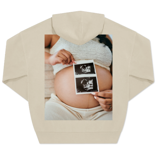 Hoodie beige unisexe Imprimé au dos Hoodie beige unisexe Imprimé au dos