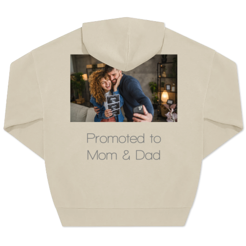 Hoodie beige unisexe Imprimé au dos Hoodie beige unisexe Imprimé au dos