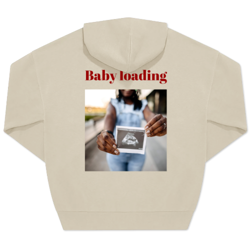 Hoodie beige unisexe Imprimé au dos Hoodie beige unisexe Imprimé au dos