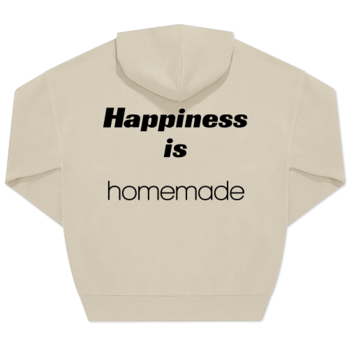 Unisex-Pullover, Beige Aufdruck auf der Rückseite Unisex-Pullover, Beige Aufdruck auf der Rückseite