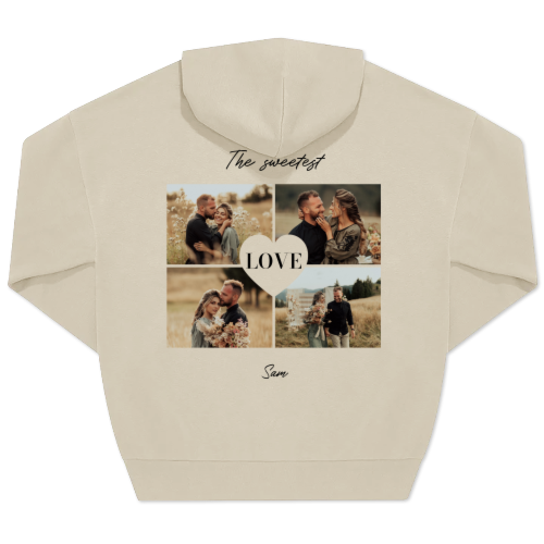 Hoodie Unisex Sand Print back