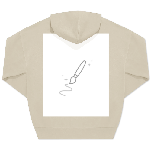 Hoodie beige unisexe Imprimé au dos Hoodie beige unisexe Imprimé au dos