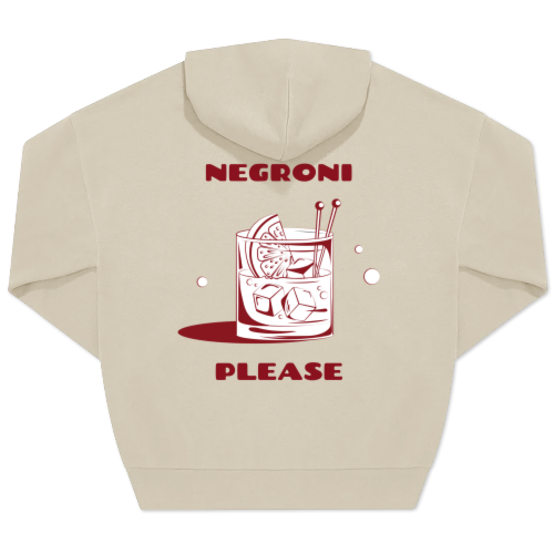 Hoodie beige unisexe Imprimé au dos Hoodie beige unisexe Imprimé au dos