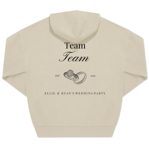 Hoodie beige unisexe Imprimé au dos