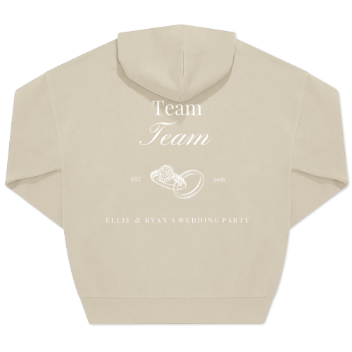 Hoodie beige unisexe Imprimé au dos