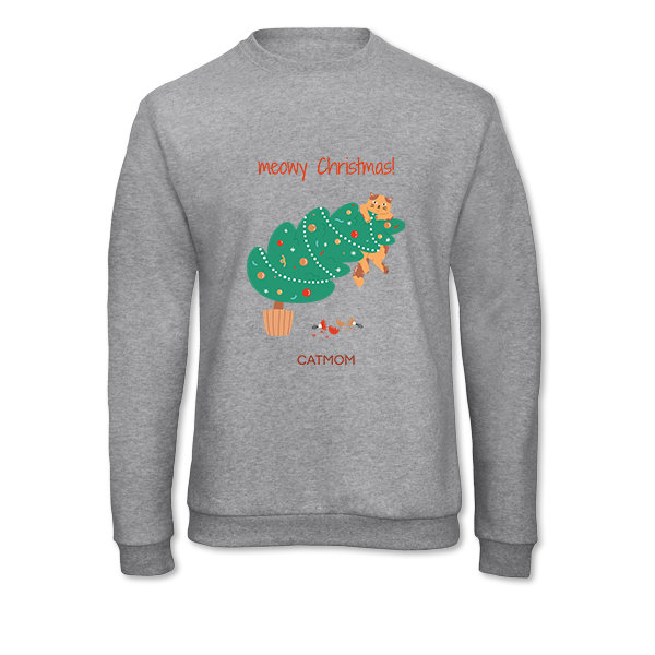 Sweatshirt Unisex Grau gesprenkelt