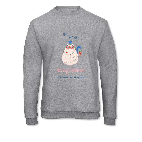 Sweatshirt Unisex Grau gesprenkelt