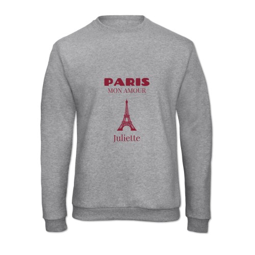 Sweat-shirt Unisexe Gris chiné