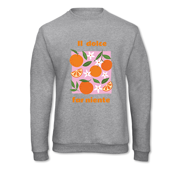 Sweat-shirt Unisexe Gris chiné