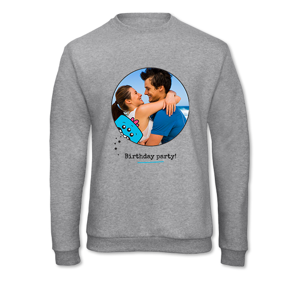 Sweater Unisex Grijs gemêleerd