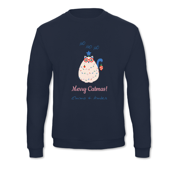 Sweatshirt Unisex mit Foto Marineblau