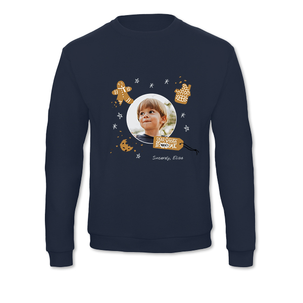 Sweatshirt Unisex mit Foto Marineblau