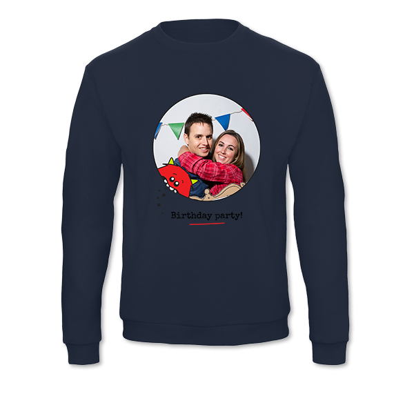 Sweatshirt Unisex mit Foto Marineblau