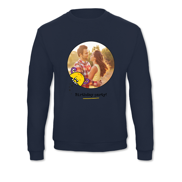 Sweatshirt Unisex mit Foto Marineblau