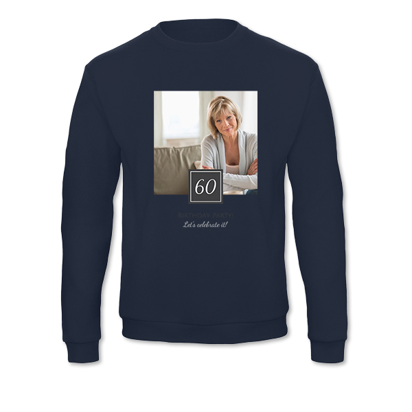 Sweatshirt Unisex mit Foto Marineblau