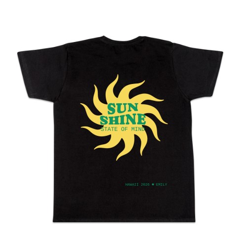 T-shirt sort Bagside T-shirt sort Bagside