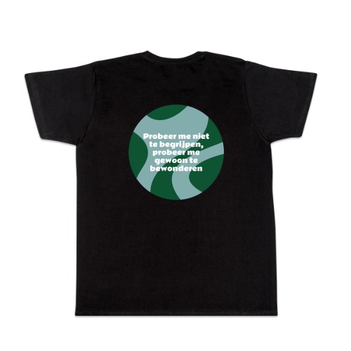 T-shirt mannen zwart Achterkant T-shirt mannen zwart Achterkant