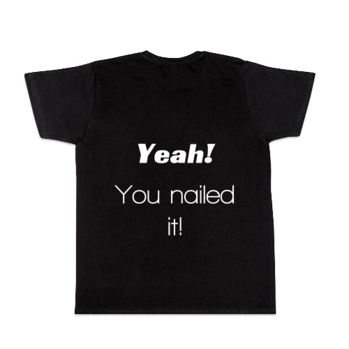 T-shirt mannen zwart Achterkant