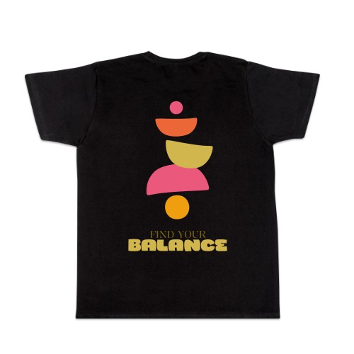 T-shirt Men Black Back T-shirt Men Black Back