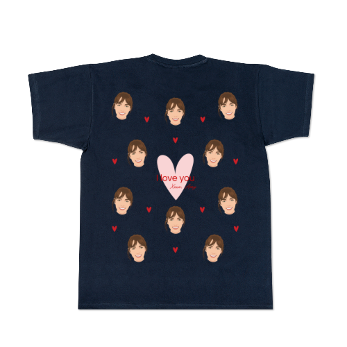 T-shirt bleu foncé Arrière