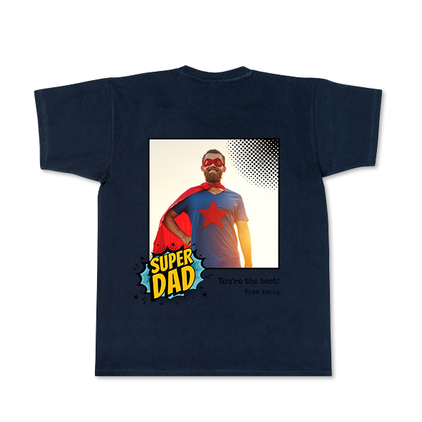T-shirt bleu foncé Arrière T-shirt bleu foncé Arrière