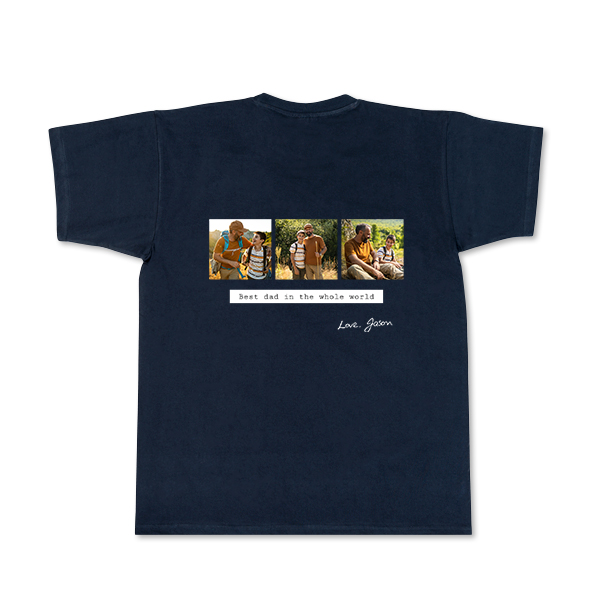 T-Shirt Dunkelblau Rückseite