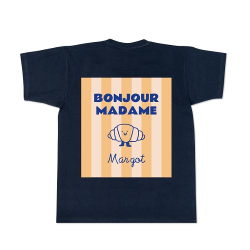 T-shirt bleu foncé Arrière