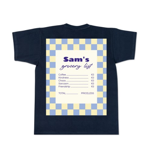 T-shirt Men Dark Blue Back