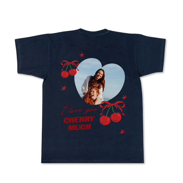 T-shirt bleu foncé Arrière