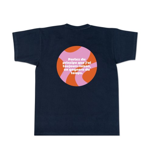 T-shirt bleu foncé Arrière T-shirt bleu foncé Arrière