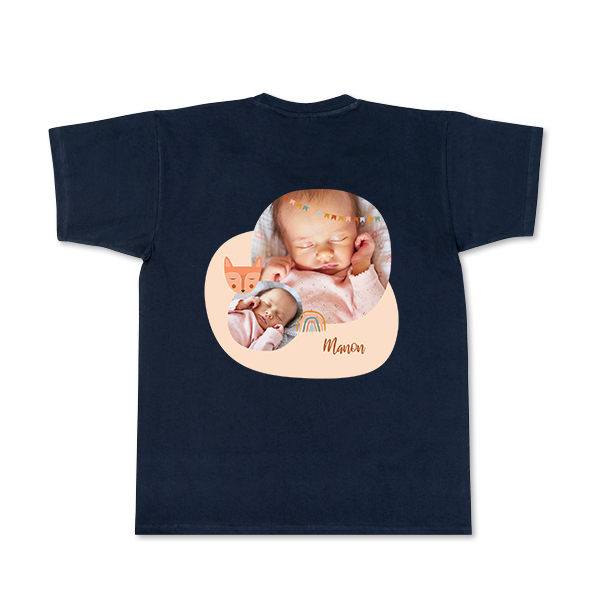 T-shirt Men Dark Blue Back