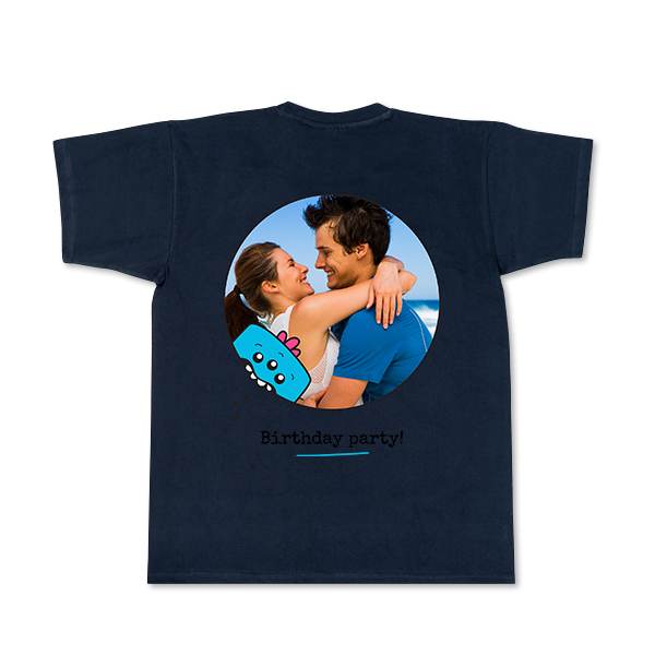 T-shirt Men Dark Blue Back