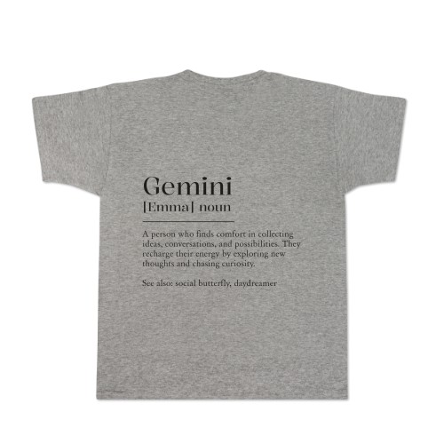 T-Shirt Grau Rückseite T-Shirt Grau Rückseite